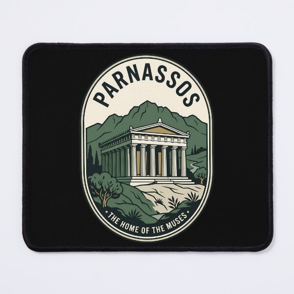 Item preview, Mount Parnassos Greek Temple Vintage Travel Emblem designed and sold by k3rstman1.