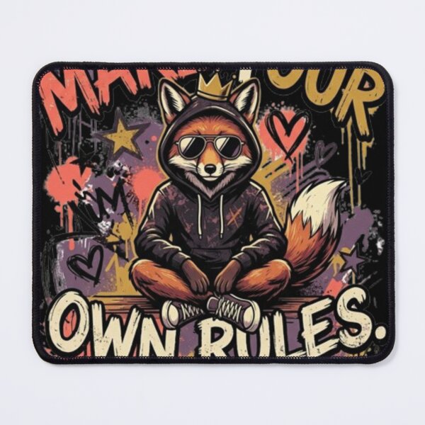 Item preview, Make Your Own Rules – Street Art Fox designed and sold by Dogandesighn.