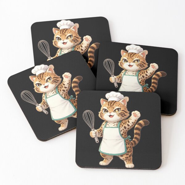Item preview, The Star-Chef - Cute Felis Nigripes Kitchen Master designed and sold by ABYSSLAB.