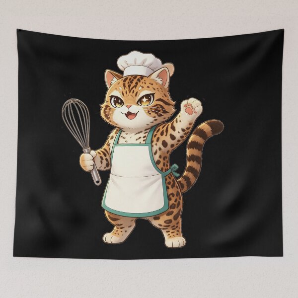 Item preview, The Star-Chef - Cute Felis Nigripes Kitchen Master designed and sold by ABYSSLAB.