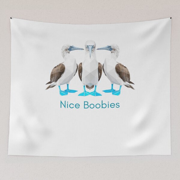 Item preview, Nice Boobies - Funny Blue Footed Booby Bird Birdwatching Pun designed and sold by Neurospicy Trolls.