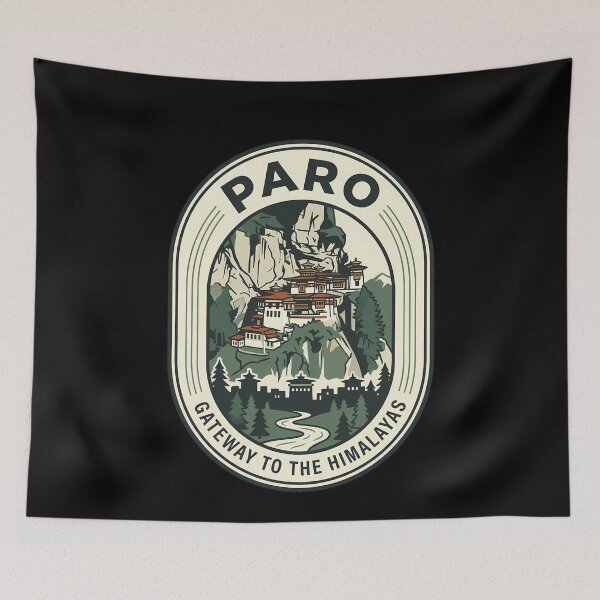 Item preview, Paro Gateway to the Himalayas Vintage Travel Emblem designed and sold by k3rstman1.