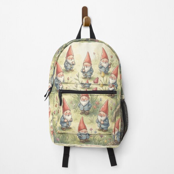 Item preview, Garden Gnome with Wildflowers Watercolor Fairytale Style designed and sold by pinkal.