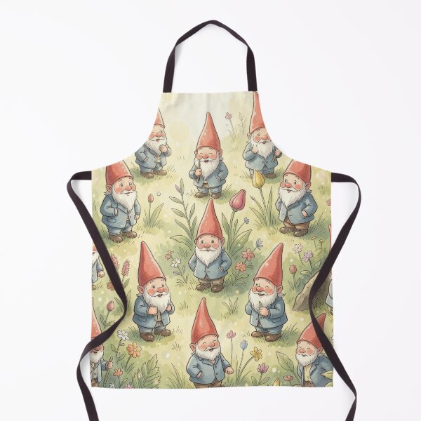 Item preview, Garden Gnome with Wildflowers Watercolor Fairytale Style designed and sold by pinkal.