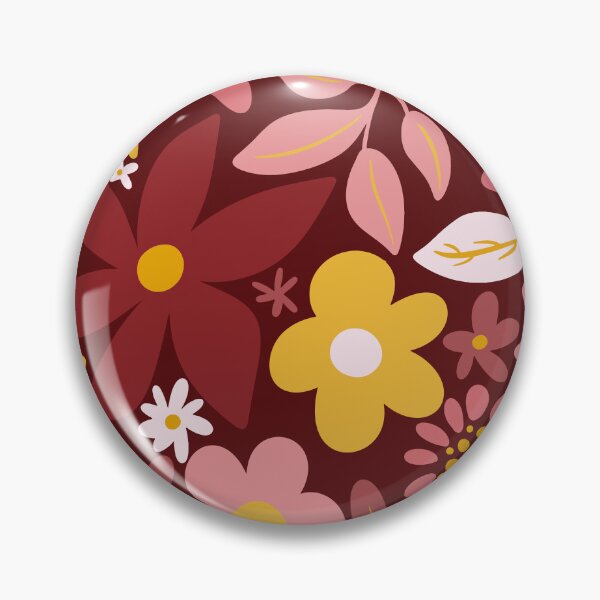 Item preview, Autumn Garden – Folk Art 70s Mod Floral Pattern designed and sold by BuckaBaby.