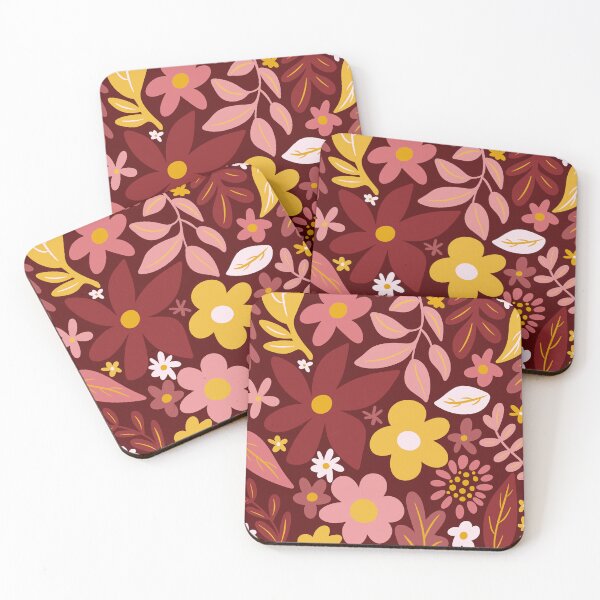 Item preview, Autumn Garden – Folk Art 70s Mod Floral Pattern designed and sold by BuckaBaby.