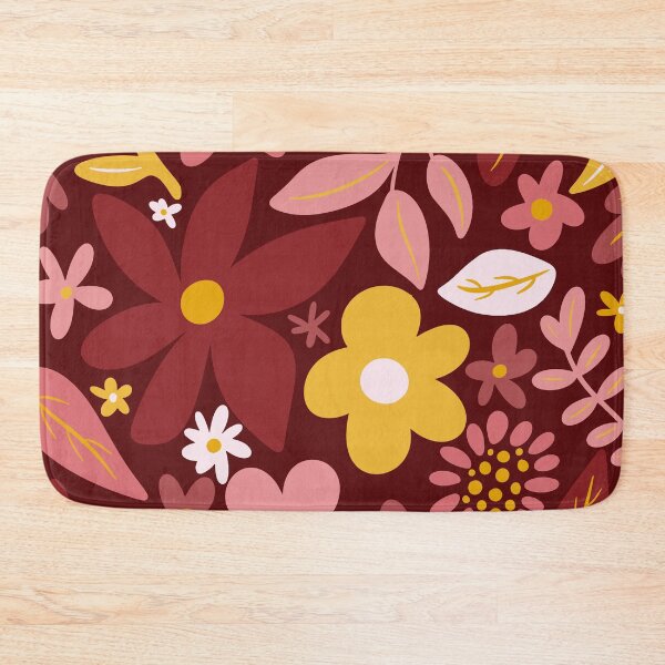 Item preview, Autumn Garden – Folk Art 70s Mod Floral Pattern designed and sold by BuckaBaby.