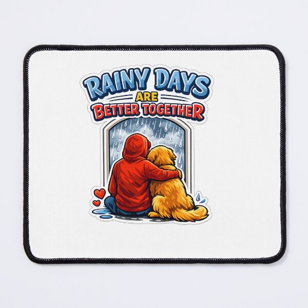 Item preview, Rainy Days Are Better Together – Golden Retriever Companionship Design, Cozy Dog Lover Shirt designed and sold by Sahil Randhawa.