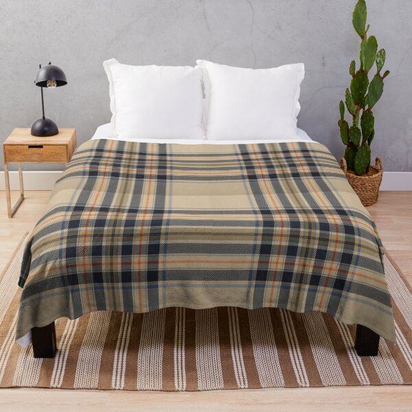 Item preview, Beige Navy Blue Orange Plaid designed and sold by SeaStarAlex.