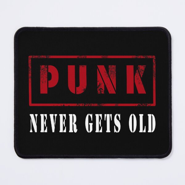 Item preview, Punk Never Gets Old Distressed Retro Stencil Graphic designed and sold by Go Easy Apparel.