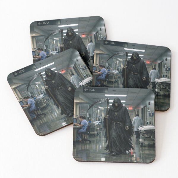 Item preview, death comes for new souls - a sarcastic image of what awaits us... designed and sold by Nela-&-Lena.