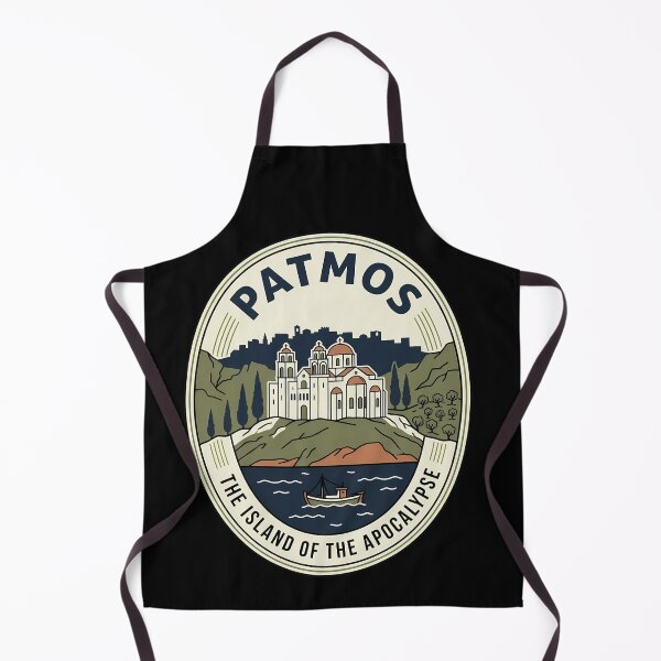 Item preview, Patmos Greece Vintage Travel Emblem Island of Apocalypse designed and sold by k3rstman1.