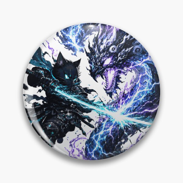 Item preview, Shadow Samurai Cat vs Storm Serpent designed and sold by darkdesign9.
