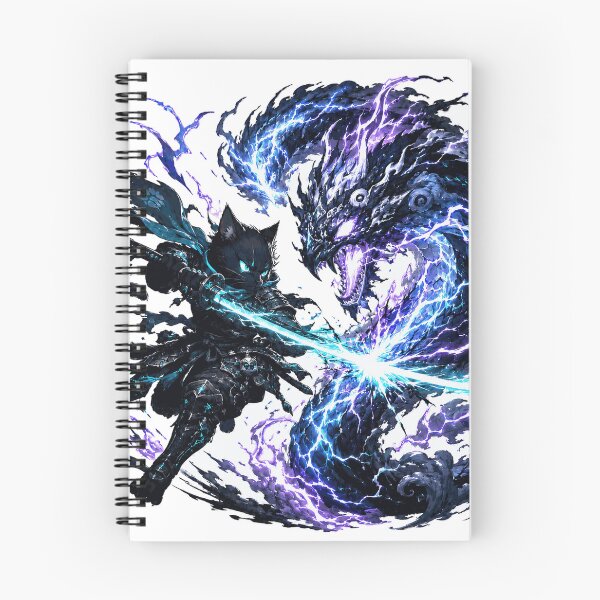 Item preview, Shadow Samurai Cat vs Storm Serpent designed and sold by darkdesign9.