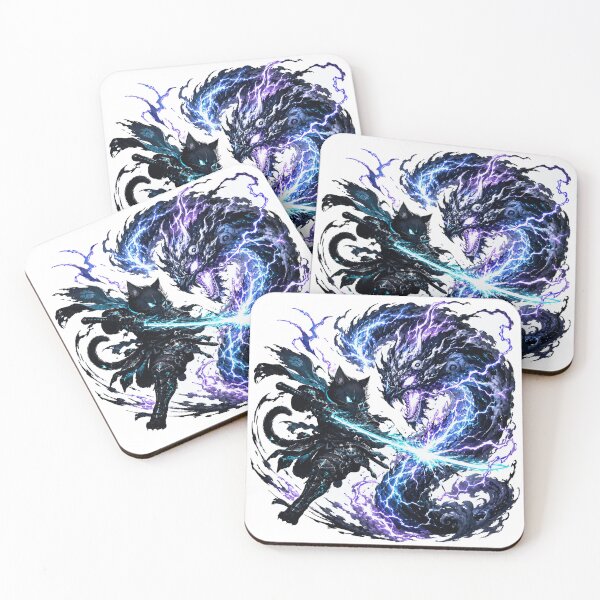 Item preview, Shadow Samurai Cat vs Storm Serpent designed and sold by darkdesign9.