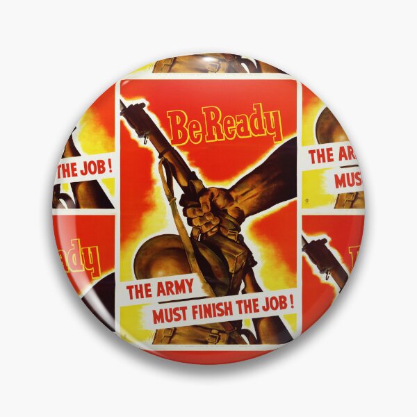 Item preview, Vintage WWII Propaganda Art | Bold Patriotic Poster | Be Ready & Support the Troops | Historical Military Decor designed and sold by artofuniverse.