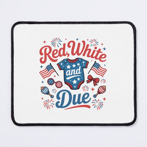 Item preview, Red White and Due Fourth of July Pregnancy designed and sold by DariaOltes.