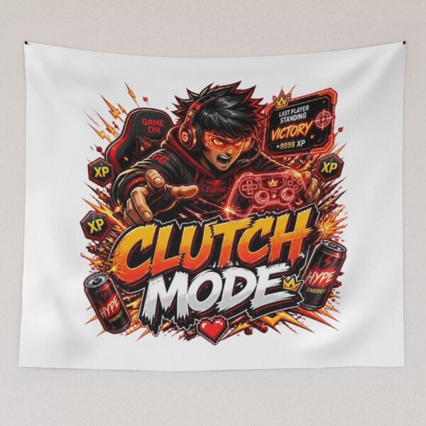 Item preview, CLUTCH MODE Gamer Design | Cyber Gaming Sticker for Esports Fans designed and sold by Stylestickers55.
