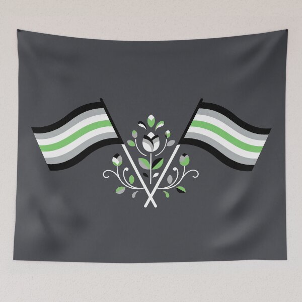 Item preview, Agender Pride Flag Folk Motif – © heidiannemorris Scandinavian Folk Art designed and sold by FOLK ART FUSION by heidiannemorris.