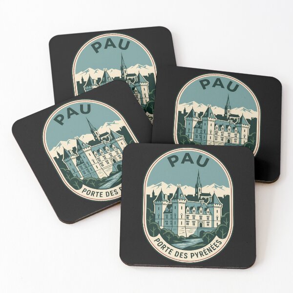 Item preview, Pau France Vintage Travel Emblem Pyrenees Mountains designed and sold by k3rstman1.