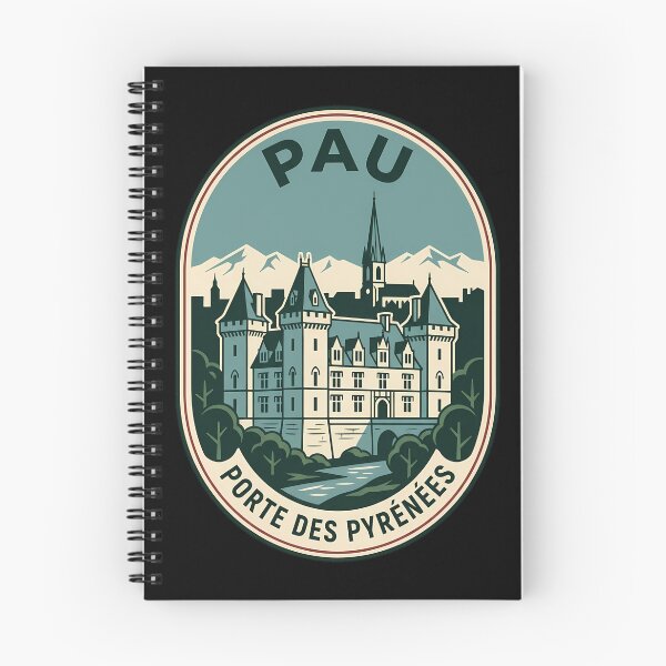 Item preview, Pau France Vintage Travel Emblem Pyrenees Mountains designed and sold by k3rstman1.