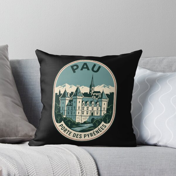 Item preview, Pau France Vintage Travel Emblem Pyrenees Mountains designed and sold by k3rstman1.