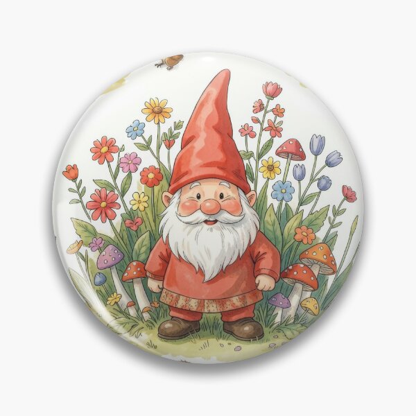 Item preview, Cute Garden Gnome Pattern with Woodland Animals designed and sold by pinkal.
