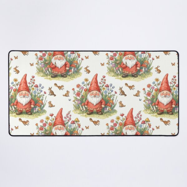 Item preview, Cute Garden Gnome Pattern with Woodland Animals designed and sold by pinkal.