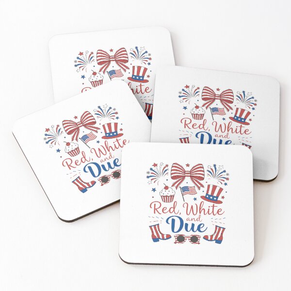 Item preview, Red White and Due Patriotic Pregnancy Announcement designed and sold by DariaOltes.