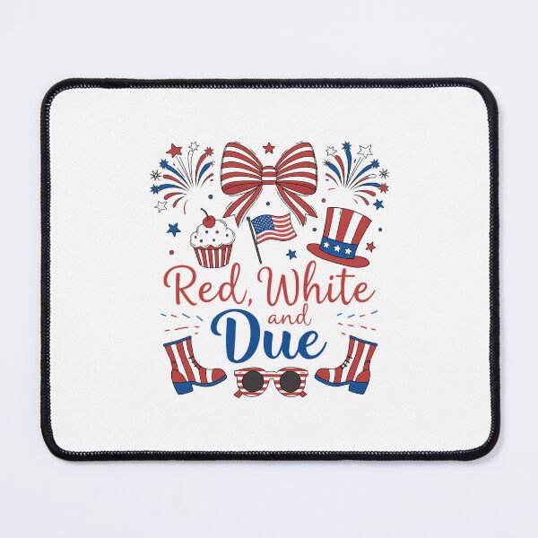 Item preview, Red White and Due Patriotic Pregnancy Announcement designed and sold by DariaOltes.