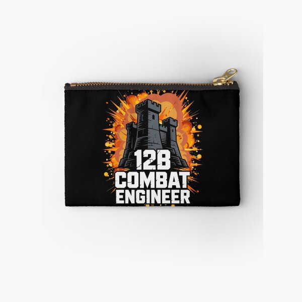 Item preview, 12B Combat Engineer — U.S. Army MOS Castle Emblem with Big Explosion Military Engineering Graphic designed and sold by GFamilyC.