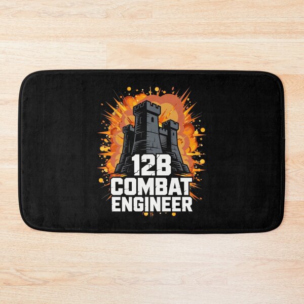 Item preview, 12B Combat Engineer — U.S. Army MOS Castle Emblem with Big Explosion Military Engineering Graphic designed and sold by GFamilyC.