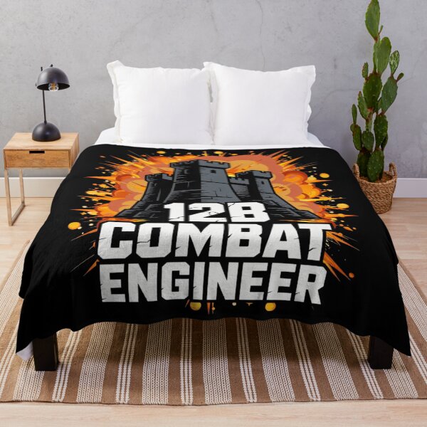 Item preview, 12B Combat Engineer — U.S. Army MOS Castle Emblem with Big Explosion Military Engineering Graphic designed and sold by GFamilyC.