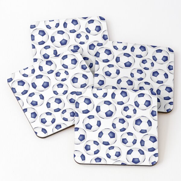 Item preview, Simple soccer balls pattern - blue designed and sold by katzdzynes.
