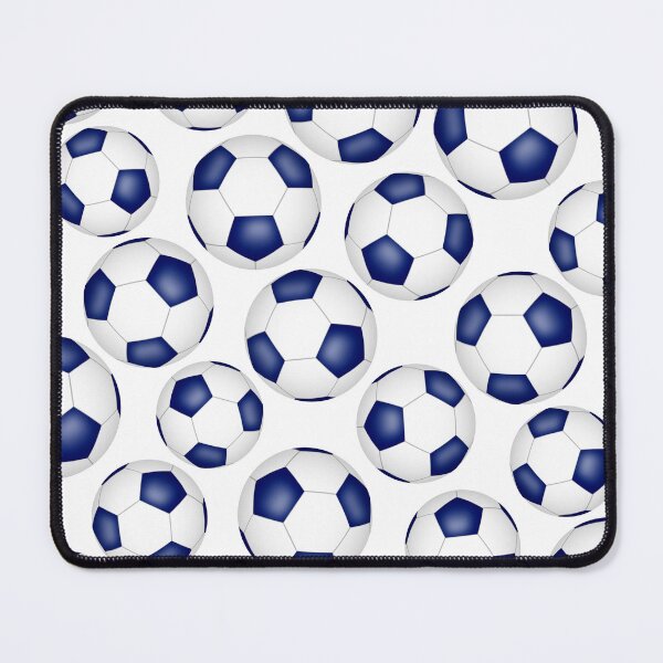 Item preview, Simple soccer balls pattern - blue designed and sold by katzdzynes.
