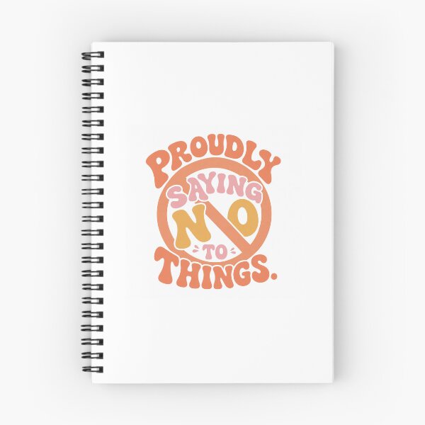 Item preview, Proudly Saying No Groovy Retro Single Sticker - Funny Introvert Boundaries Decal designed and sold by SlapHappyArt.