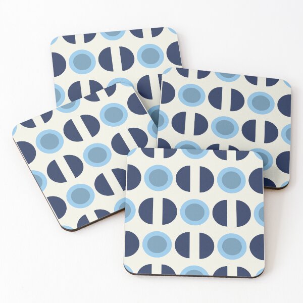 Item preview, Navy Blue Circles – Retro Mid Century Pattern Design designed and sold by BuckaBaby.