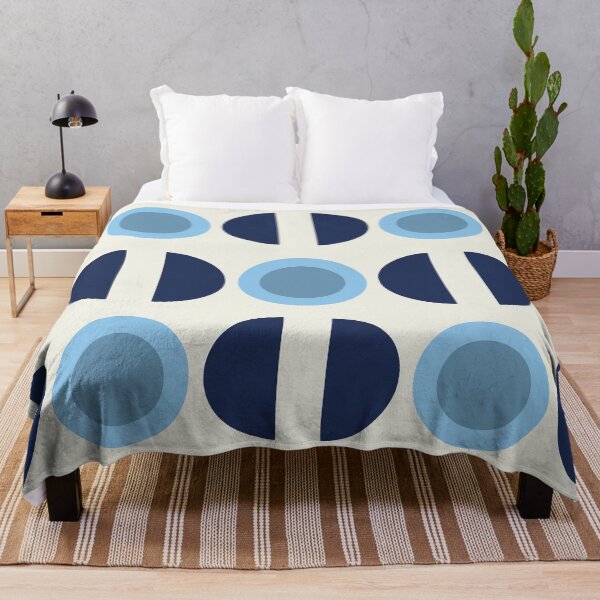 Item preview, Navy Blue Circles – Retro Mid Century Pattern Design designed and sold by BuckaBaby.