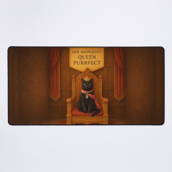 Item preview, Black Royal Cat – Her Meowjesty Queen Purrfect designed and sold by PurrfectWhisper.