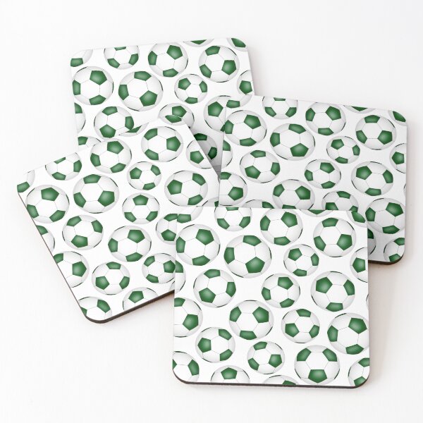 Item preview, Simple soccer balls pattern - green designed and sold by katzdzynes.