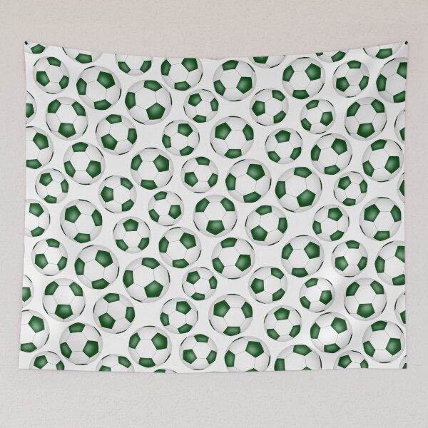 Item preview, Simple soccer balls pattern - green designed and sold by katzdzynes.