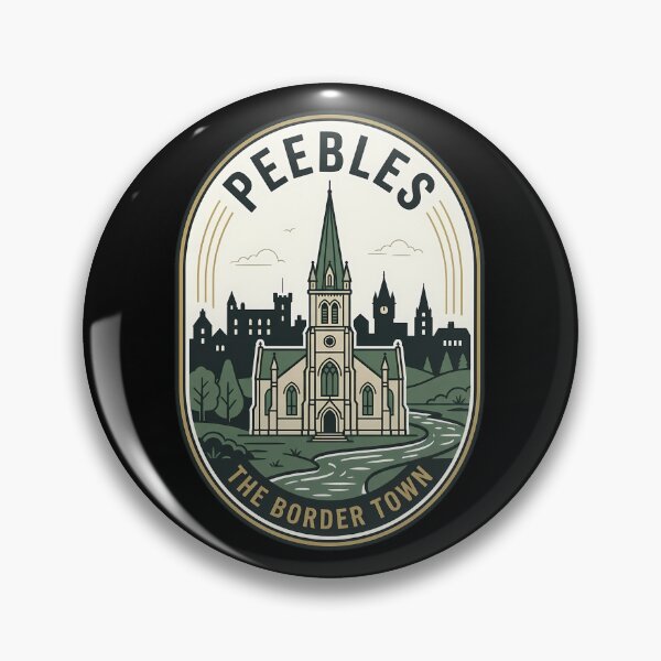 Artikelvorschau, Peebles, Schottland – Die Grenzstadt – Vintage-Reiseemblem entworfen und verkauft von k3rstman1.