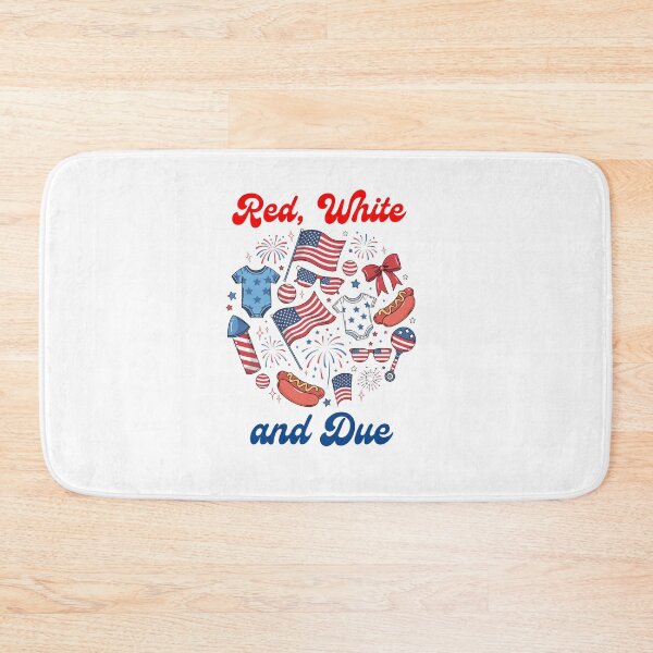 Item preview, Red White and Due Patriotic Pregnancy Announcement designed and sold by DariaOltes.