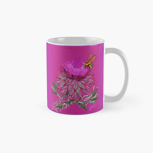 Item preview, Honeybee on Scottish Thistle designed and sold by TinaJostDesigns.