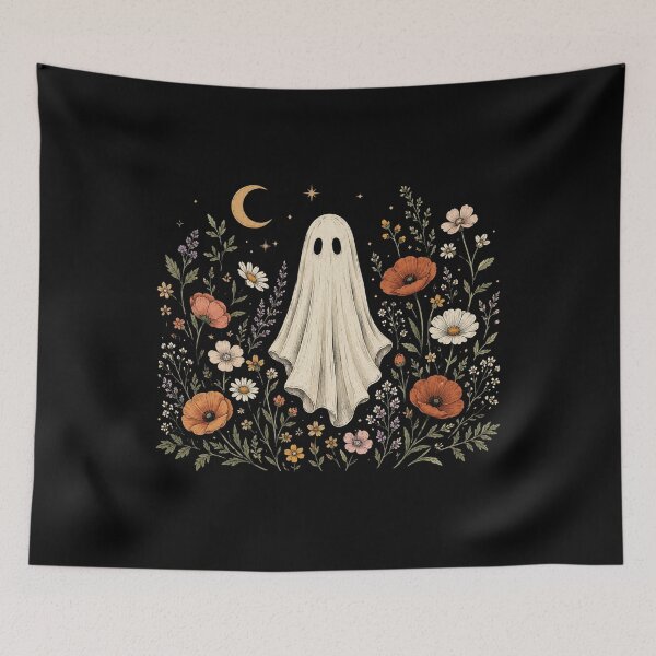 Item preview, Wildflowers Ghost, Spooky Season, Ghost Lover, Spooky Floral Ghost, Botanical Ghost, Preppy Fall, Halloween Ghost designed and sold by Sprinkle12345.