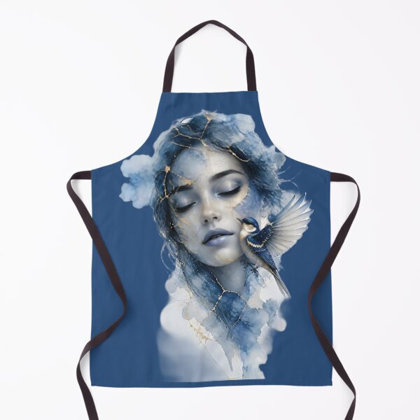 Item preview, Ethereal Watercolor Portrait of Woman with Gold Accents 4 designed and sold by Lucia Amaris Art.