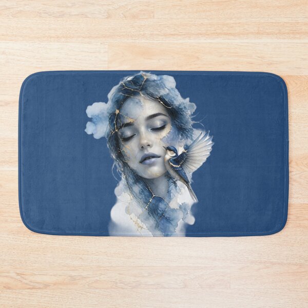 Item preview, Ethereal Watercolor Portrait of Woman with Gold Accents 4 designed and sold by Lucia Amaris Art.