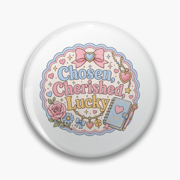 Item preview, Chosen, Cherished, Lucky – Pastel Positive Affirmation designed and sold by Chaotically Cutee.
