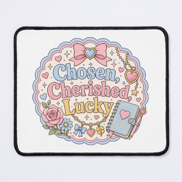 Item preview, Chosen, Cherished, Lucky – Pastel Positive Affirmation designed and sold by Chaotically Cutee.