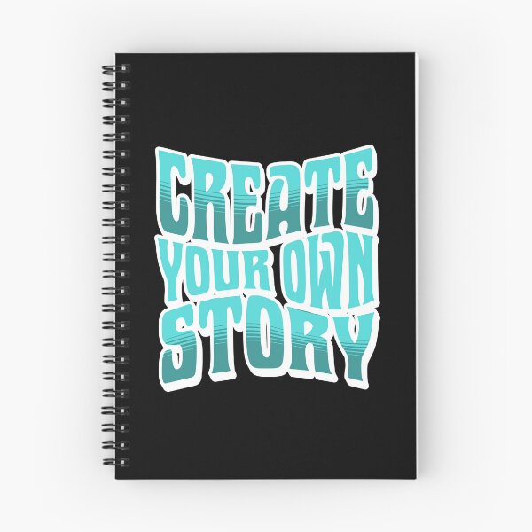 Item preview, Create Your Own Story – Inspirational Retro Typography Design - White Outline designed and sold by AleksaDesignMTL.